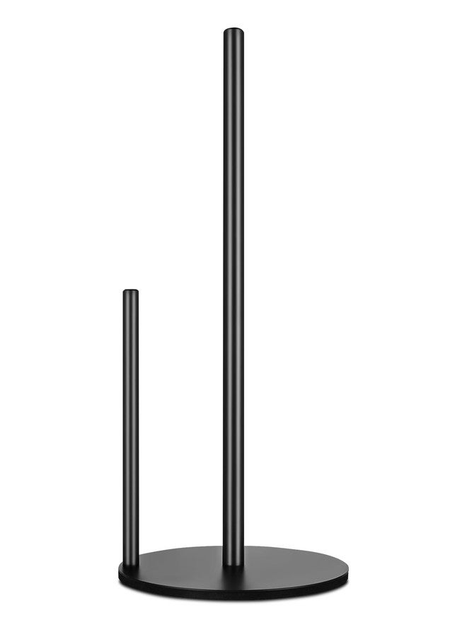 KAI SHUN Paper Towel Holder Countertop, Paper Towel Holder Black, Stainless Steel Paper Towel Holders for Standard and Large Size Paper Rolls - Image 1